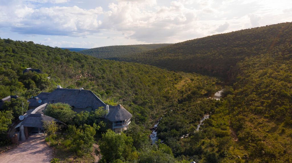 Extraordinary Clifftop Exclusive Safari Hideaway lodge aerial Extraordinary Clifftop Exclusive Safari Hideaway lodge aerial
