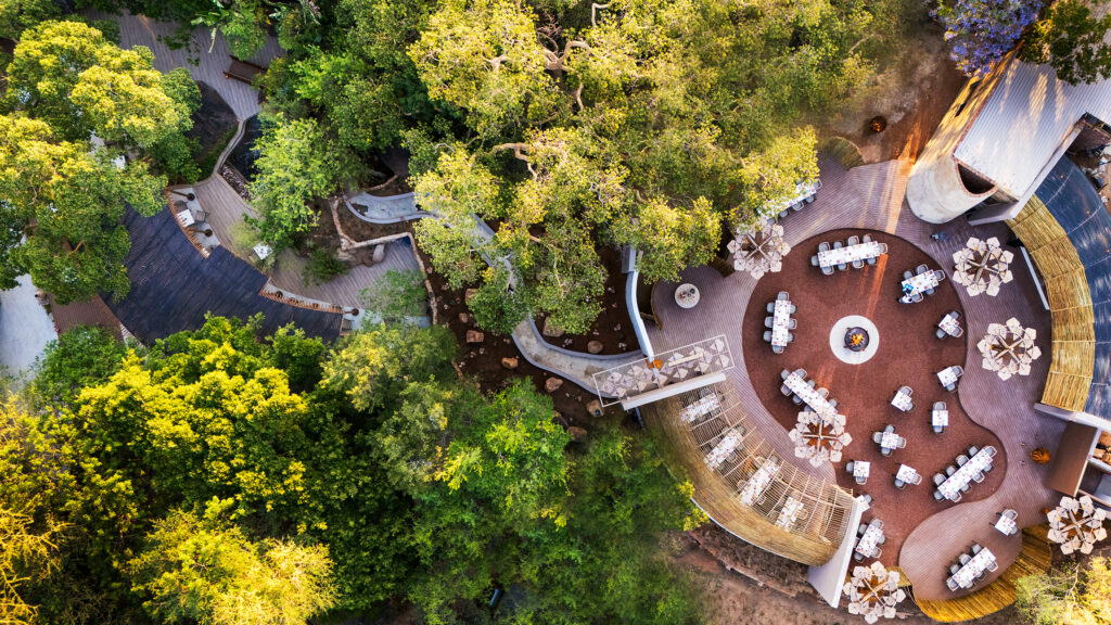 Mabula Game Lodge Boma aerial top view Mabula Game Lodge Boma aerial top view
