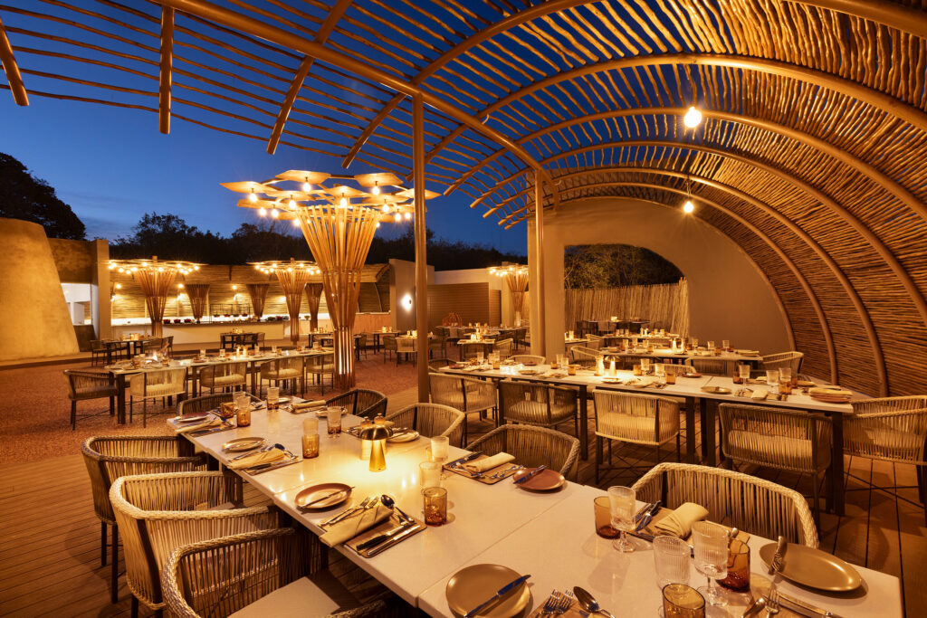 Mabula Game Lodge Boma night table set up Mabula Game Lodge Boma night table set up