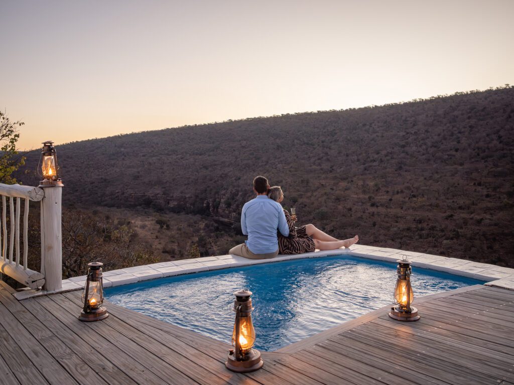 Clifftop Exclusive Safari Hideaway relaxing at pool 1 Clifftop Exclusive Safari Hideaway relaxing at pool 1